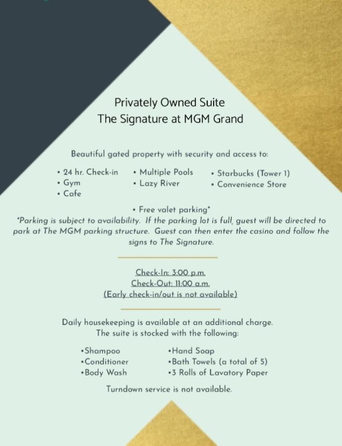 Private Studio - No Resort Fee - The Signature At Mgm Grand Tower B Las Vegas Luaran gambar